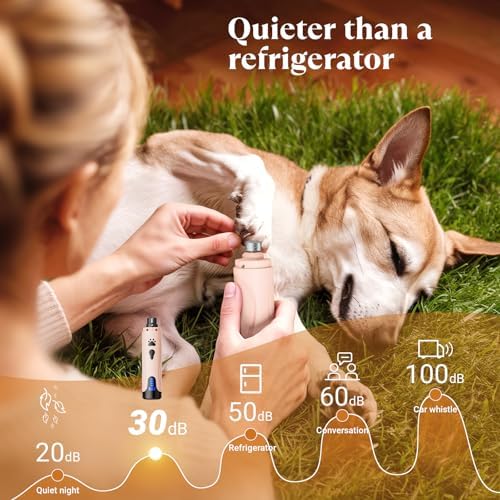 YABIFE Dog Nail Grinder, Dog Nail Trimmers and Clippers Kit, Super Quiet - Image 4
