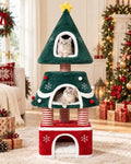 Cat Christmas Tree with 3 Cozy Condos for Indoor Large Cats by Unknown