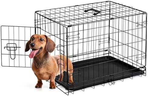 Sweetcrispy 30 Inch Dog Crate, Small Dog Cage, Foldable Puppy Pet Kennel by Sweetcrispy