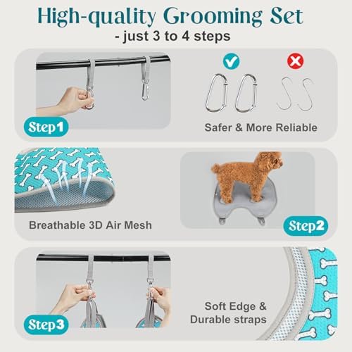 Supet Dog Grooming Hammock for Nail Trimming, Pet Grooming Hanging Harness - Image 7