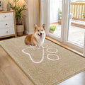 OLANLY Dog Door Mat for Muddy Paws 54x32, Paw Print Design Chenille Mud Mat by OLANLY
