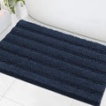 H.VERSAILTEX Bath Mats for Bathroom Non Slip Extra Thick Chenille Striped Bath by HVERSAILTEX