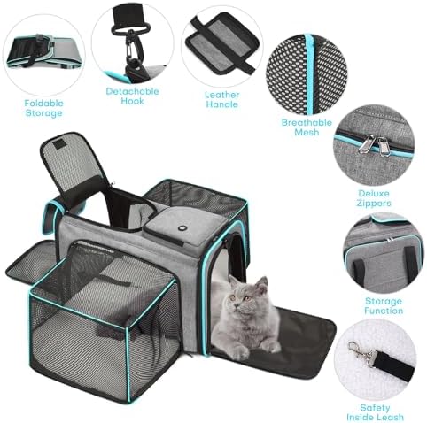 Pet Carrier, Large Soft Sided Expandable Travel Carrier - Image 4