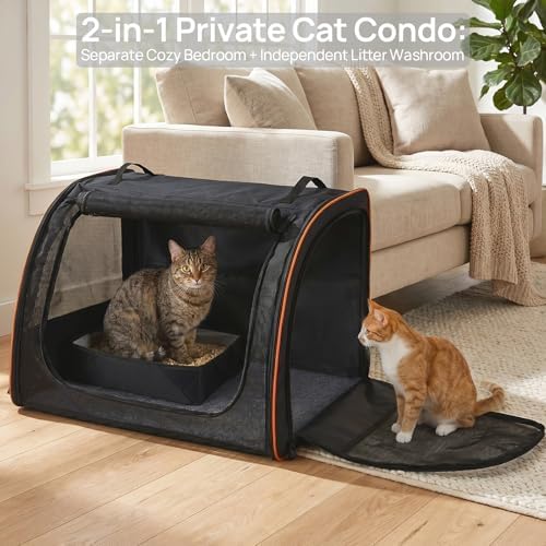 Cat Car Seat, Enclosed Carrier for Pets Travel Safety Cat Crate - Image 4