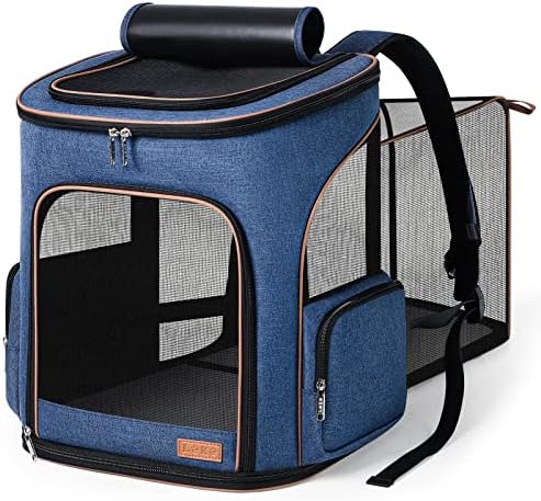 Lekereise Pet Carrier Backpack Expandable Cat Backpack Carrier by Lekereise