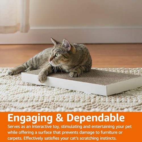 Amazon Basics Corrugated Cardboard Cat Scratcher, Scratching Board, Reversible - Image 7