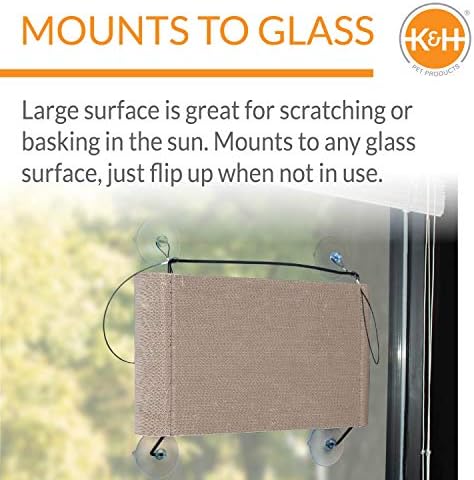 K&H Cat Window Perch, EZ Mount Window Cat Scratcher Kitty Sill Cradle - Image 3