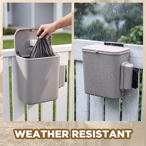 Mifoci Dog Poop Trash Can Outside, 2.4 Gallon - Image 5