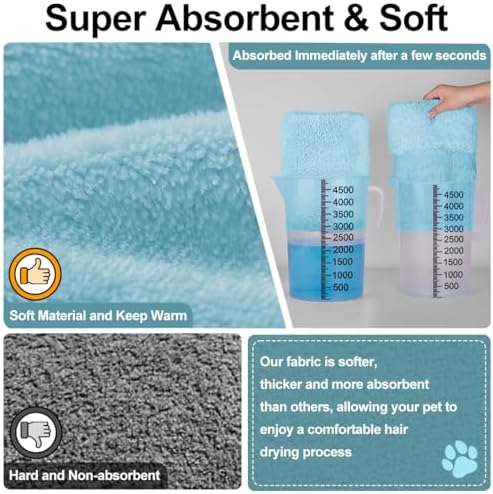 Medium to Large Size Dog Bathrobe, Quick Drying Super Absorbent, Warm Dog Towels - Image 6