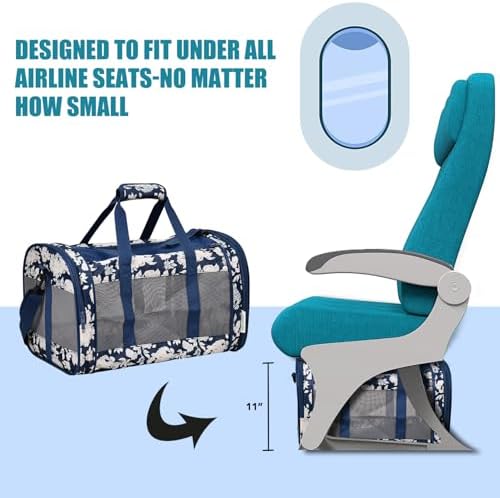 Soft-Sided Kennel Pet Carrier, Airline Approved Travel Handbag - Image 4