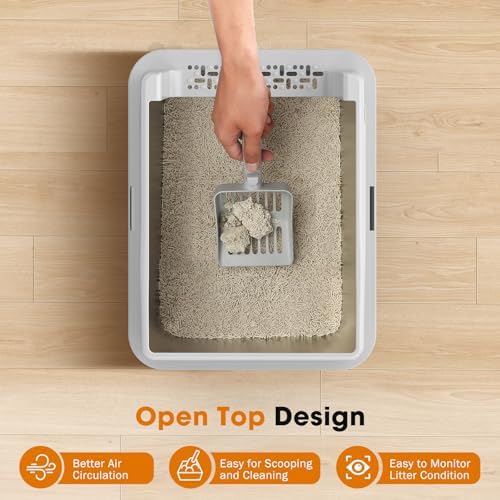 2PACK Stainless Steel Litter Box, Extra Large Litter Boxes - Image 7
