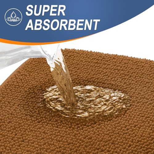 OLANLY Memory Foam Bathroom Runner Rugs 70x24, Absorbent Long Mat - Image 3