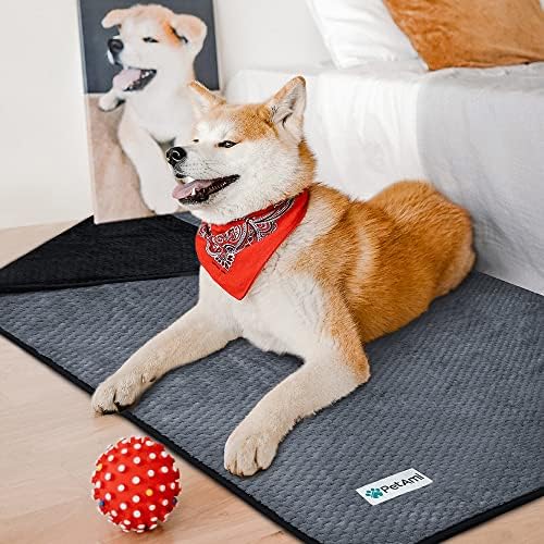 PetAmi Waterproof Dog Blanket, Leakproof Puppy Blanket, 29x40 Black Gray - Image 5