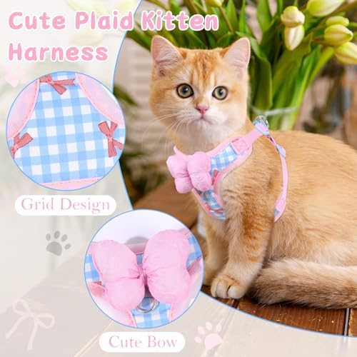 Cat Harness and Leash Set, Escape Proof Soft Vest Walk Pink Small - Image 5