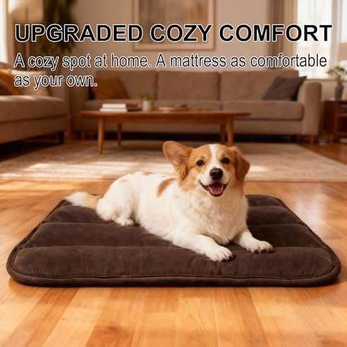 pobopobo Dog Crate Pad, Ultra Soft & Anti-Slip Kennel Mat, Secure Fit - Image 2