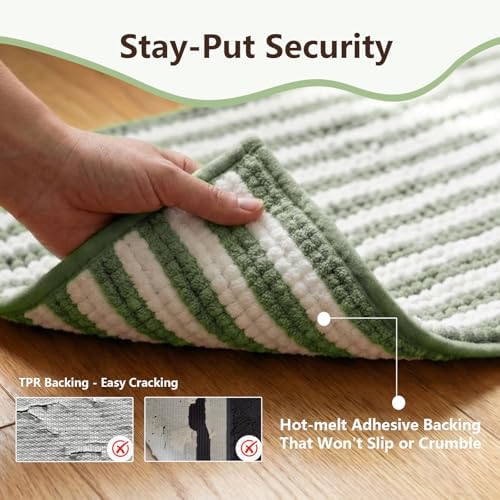 Chenille Bathroom Rug Non Slip Washable, Absorbent Bath Mat - Image 2