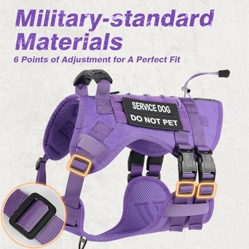 No Pull Tactical Dog Harness Small Sized Dog, Service Dog Vest - Image 5