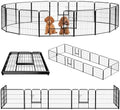 NEWBULIG Dog Playpen Indoor 24 Inch 16 Panels, Metal Outdoor Dog Fence Pen by NEWBULIG