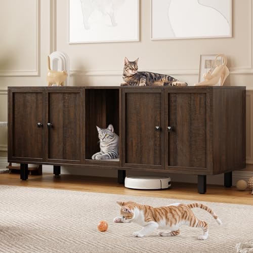 ONBRILL 59 Inches Cat Litter Box Enclosure by ONBRILL