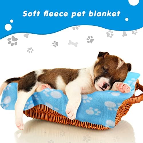 Chumia 28 Pcs Puppy Blanket Bulk Fleece Dog Blanket, 28x40 Inch, 28 Styles - Image 6