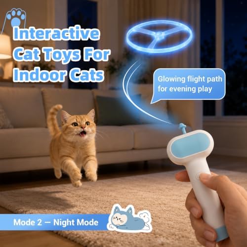 Cat Fetch Toy with Flying Disc Launcher, Rechargeable & Large-capacity - Image 4