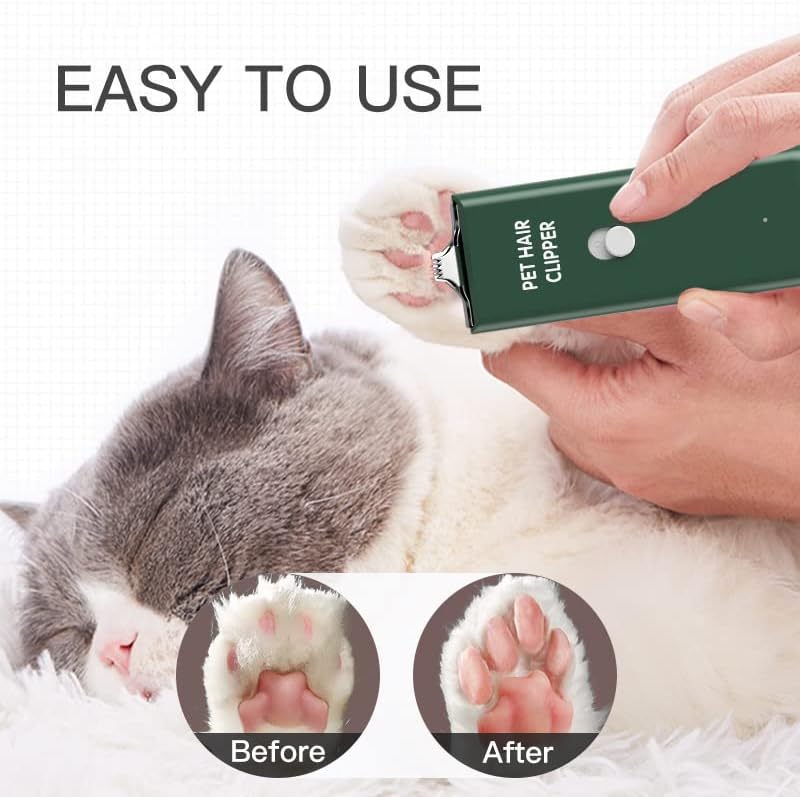 Feet Hair Trimmer, Dog Clippers, Quiet Washable USB Rechargeable Cordless Dog - Image 3