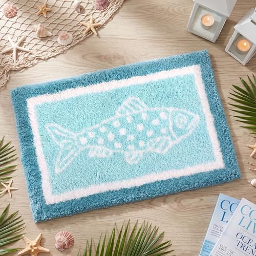 Boao Ocean Bathroom Rug Sardine Bath Mat, 24 x 16 Inches - Image 3