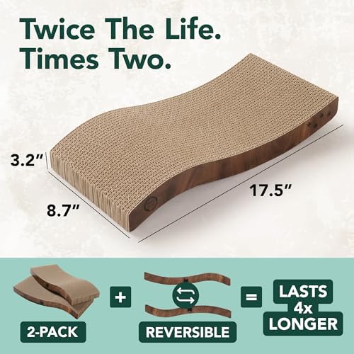 Reversible Wave Cat Scratcher for Indoor Cats - Image 5
