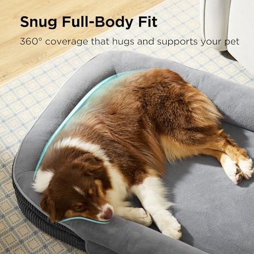 Bedsure 360°Oval Bolster Orthopedic Dog Beds Large Sized Dog - Image 3