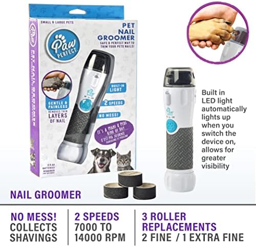 Bell+Howell Pawperfect Cordless Dog and Cat Nail Trimmer Rotating File - Image 4