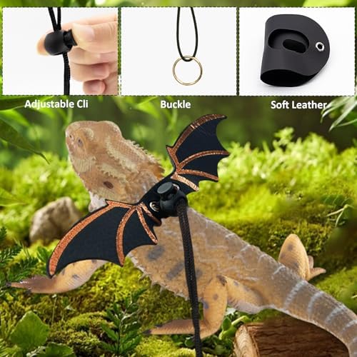 Bearded Dragon Sling Carriers and Leash Harness, Adjustable Harness - Image 4