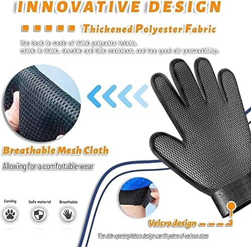 Pet Grooming Glove Hair Remover Brush Gentle Deshedding Efficient Pet Mitt Pet - Image 3