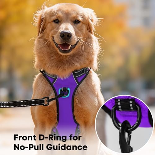 PoyPet No Pull Dog Harness Large, Reflective Vest - Image 3