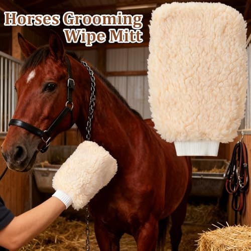 Curry Comb Kit, 6 Ring Curry Comb & Horse Grooming Mitts - Image 6