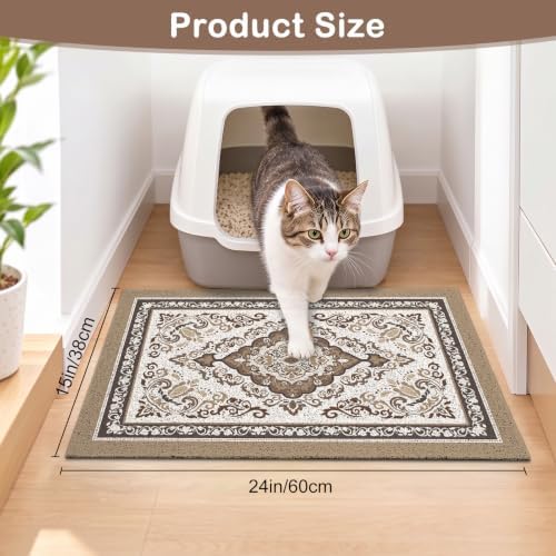 Unicorn Catcher 24"x15" Cat Litter Mat Non-Slip Washable Litter Box Mat - Image 6