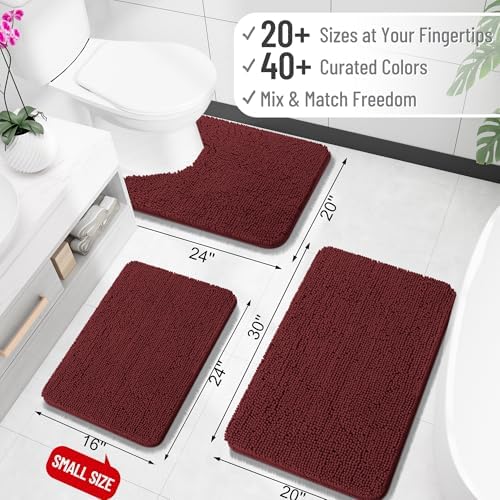 OLANLY Large Bathroom Rugs 47x32, Extra Soft Absorbent Chenille Bath Rugs - Image 2