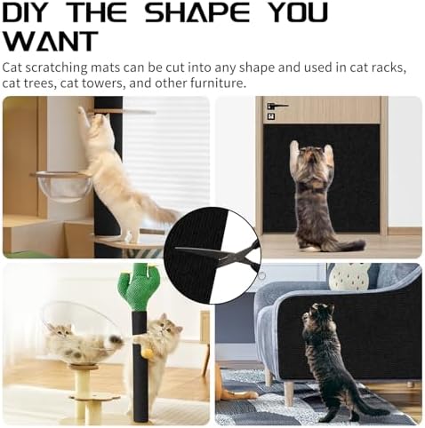 2 Pcs Self-Adhesive Cat Scratch Mat, Cat Scratch Furniture Protector - Image 6