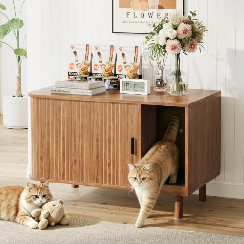 34.3" Cat Litter Box Enclosure Furniture by LenPiee