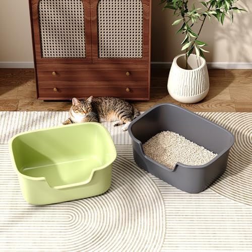 Large Open Cat Litter Box with High Sides, Anti-Splashing - Image 7