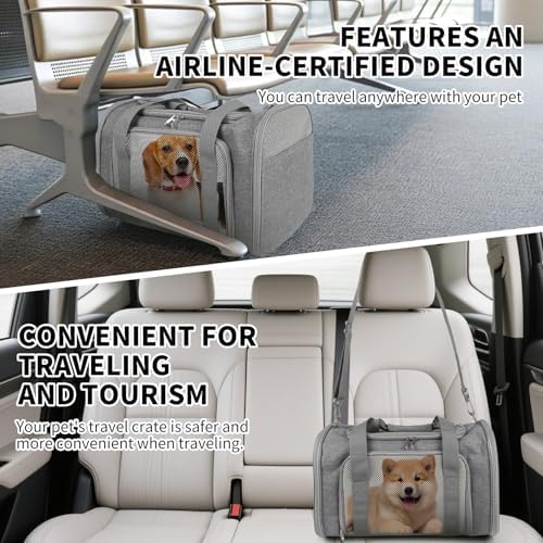 Cat Carrier, Soft-Sided Airline Approved Pet Carrier Case - Image 6