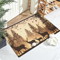 Forest Deer Bath Mat for Bathroom, Washable Door Mat Absorbent Bath Rug by VisittheDuibelproduct