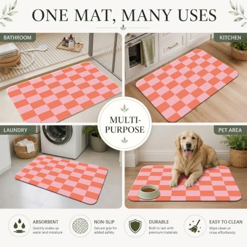 Natural Diatomaceous Earth Bath Mat, Ultra Thin Quick Dry Floor Rug - Image 7