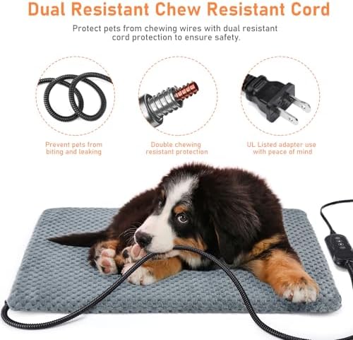 INVENHO Pet Heating Pad, Waterproof Adjustable Temperature Dog Cat Heating Pad - Image 2