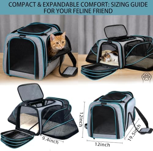 Cat Dog Airline Approved Expandable Pet Carrier - Image 2