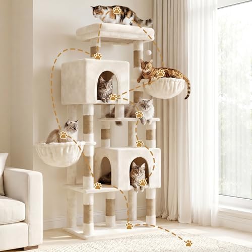 Heybly 68.1" Cat Tree with Oversized Top Platform & Wide Base HCT059MJ - Image 2