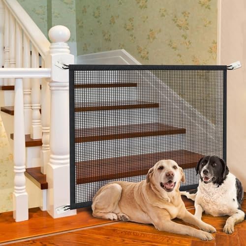 2-Pack Dog Gate for Stairs Pet Gates for The House: Dogs Screen Mesh Gate for - Image 6