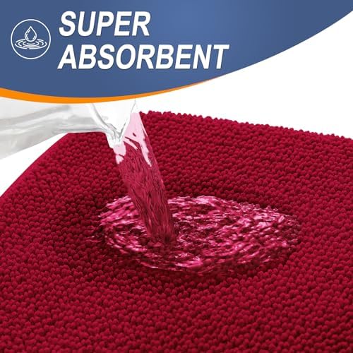 OLANLY Thick Memory Foam Small Bathroom Rug 24x16, Absorbent Bath Mat - Image 3