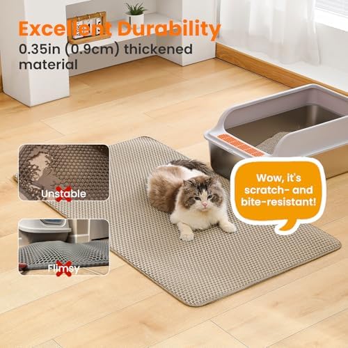 Extra Large Cat Litter Mat XXL, Double Layer Honeycomb - Image 6