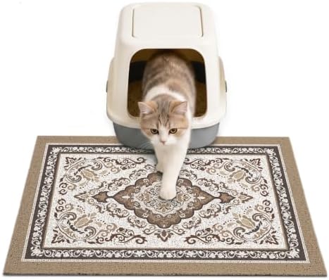 Unicorn Catcher 24"x15" Cat Litter Mat Non-Slip Washable Litter Box Mat by UnicornCatcher