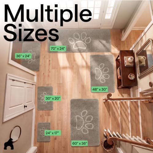 GORILLA GRIP SoakSTOPPER Dog Door Mat, Machine Wash Dry, 36x24 Beige Ivory - Image 2